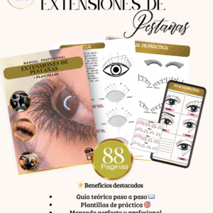 Manual ProfesionaL de Extensiones de Pestañas + Plantillas Exclusivas para Lashistas